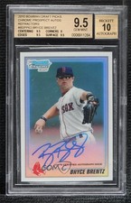 2010 Bowman Draft Chrome Prospects Refractor /500 Bryce Brentz BGS 9.5 Auto 4al