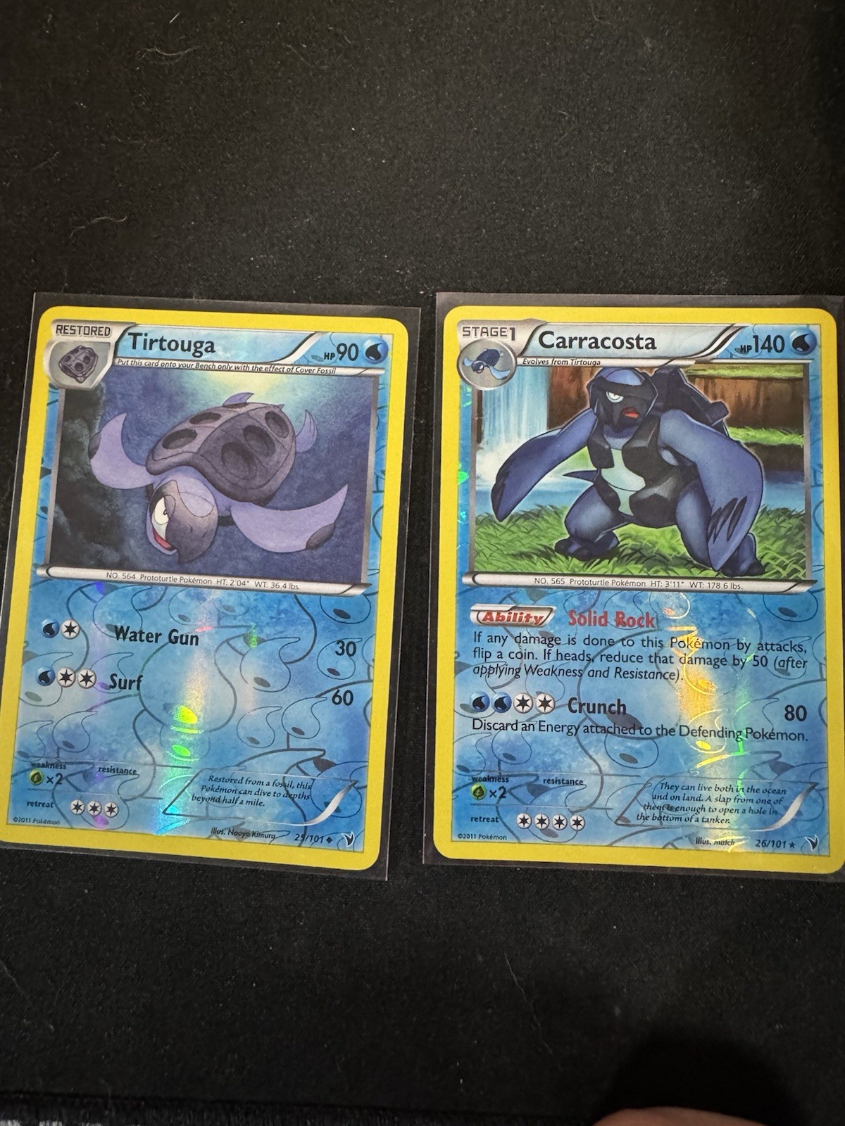 Carracosta And Tirtouga 26/101 Noble Victories Reverse Holo NM