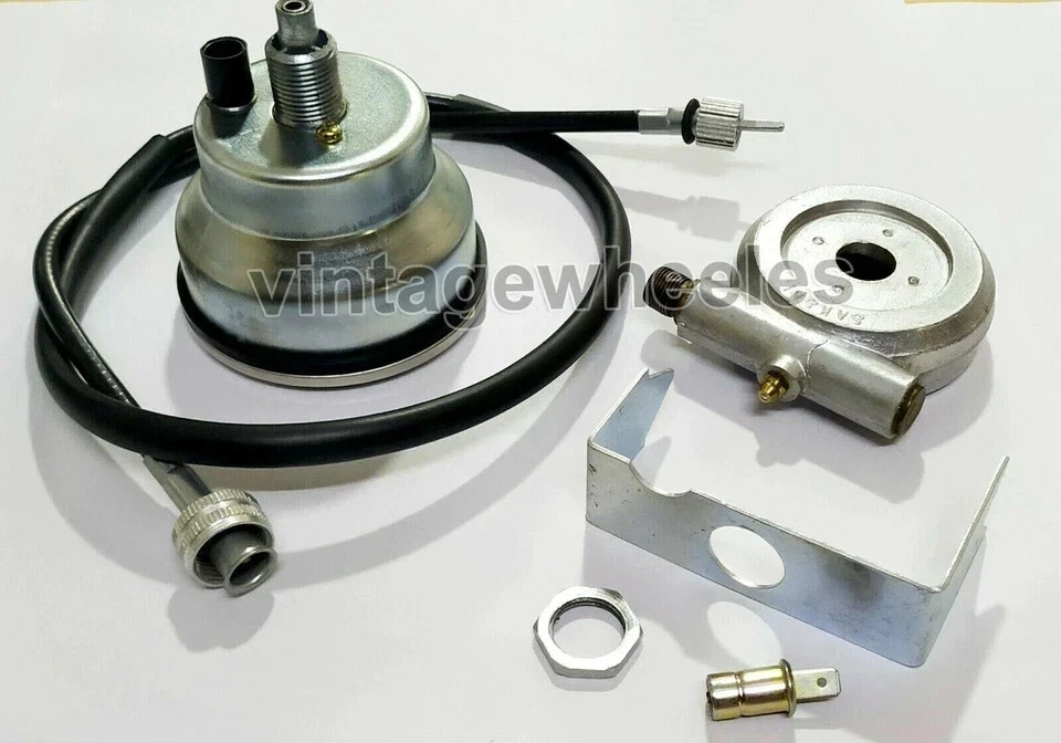 RÉPLICA BMW SPEEDO 0-120 MPH + UNIDAD Y CABLE 55" PULGADAS PARA BMW R25 R26, R50-51 Foto 3 de 4