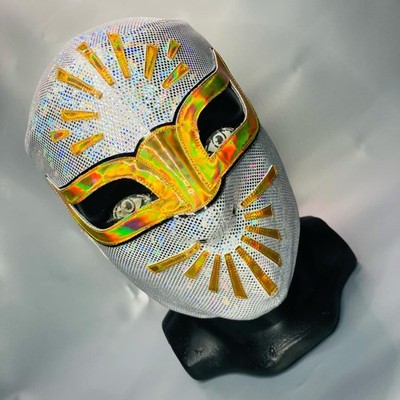 Mistico Wrestling Lucha Semi Professional Mask Luchador Mascara Silver & Gold