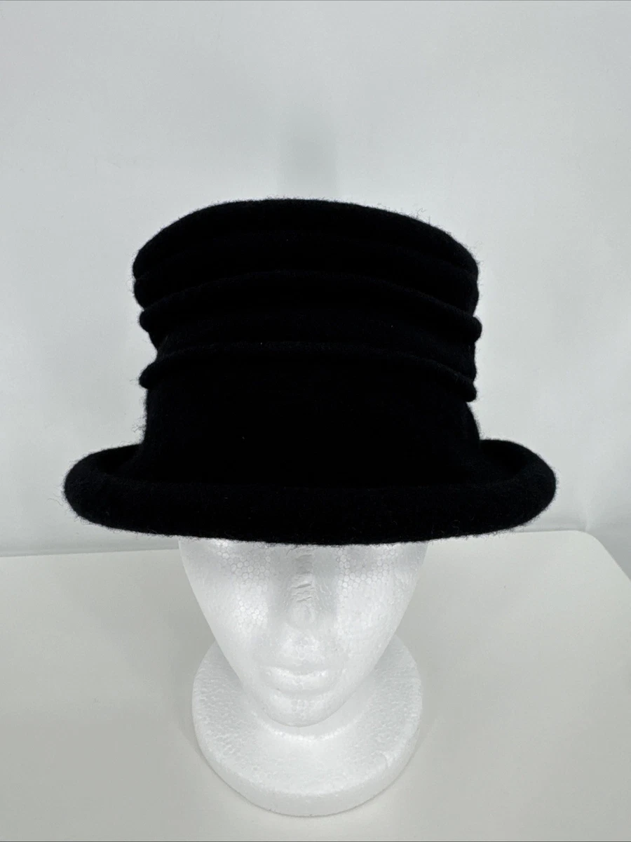Black Merino Wool Scala Collezione Fine Hat NWOT Scala Men main image 2