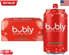 bubly Strawberry Sparkling Water -8pk/12 fl oz Cans ONEDAY SHIPPP!!!!