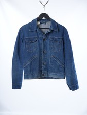 Vintage 80's Wrangler 124MJ Western Faded Blue Denim Jacket