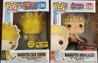 Funko Pop! Vinyl: Naruto (Six Path) Glow Hot Topic & Naruto (Hokage) AAA Anime