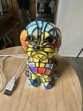 Resin Dog Lamp USB Powered Colorful Accent Light Nightstand EUC VTG Inspired