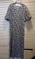 Old Navy Puff Sleeve Floral Maxi Shift Dress Women’s Size XL 