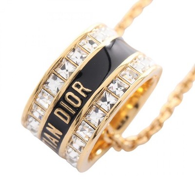 Dior Dior Night Code Halskette Vergoldet Strass Gold Schwarz Gebraucht Damen ...