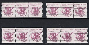 SCOTT#1904a, 10.9c PRECANCEL HANSON CAB PLATE NBRS 1-4. NH.