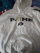 Coach Prime Colorado Buffaloes Men's XL White Hoodie Sweatshirt CU Buffs NWT