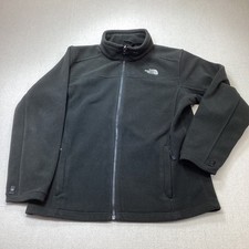 The North Face Jacket Boys XL 18/20 Black Fleece Full Zip Coat Youth Classic