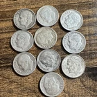 Roosevelt Silver Dimes Lot of 10 Circulated 1950-1964 US Coins