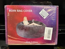 Bean Bag Cover (Cover ONLY) Big Huge Giant Chair Fluffy Soft GRAY - 5FT SEALED