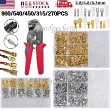 900x Crimp Connectors Assortment Spade Male Female Terminals Electrical Wire Kit