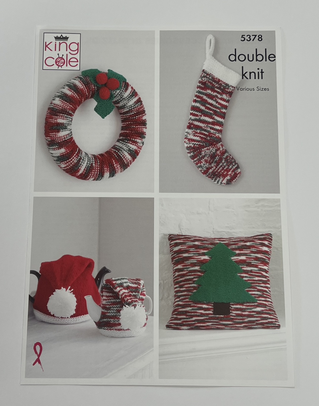 King Cole 5378 Knitting Pattern Christmas Accessories in Glitz DK