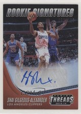 2018 Threads Rookie Signatures Premium /105 Shai Gilgeous-Alexander #11 Auto RC