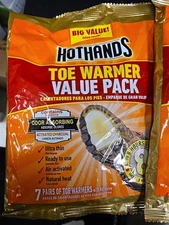 HotHands TT7PRPK Toe Warmers 7 Pairs (3 Pack) Lot Of 21 Pairs