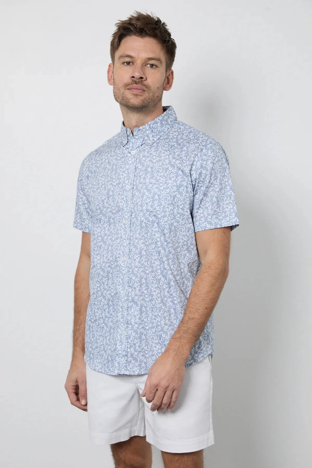 Maine Blue Short Sleeve Stripe Shirt Mens Smart Shirts
Opens in a new window or tab