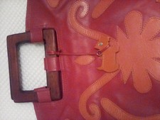 Large Radley Grab Tote Bag Red and Orange Leather Stunning Excellent Condition