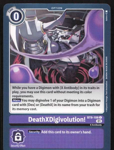DeathXDigivolution! BT9-106 X Record Common NM Trading Card
