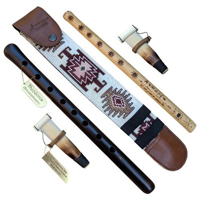 Handmade Apricot Wood Armenian Duduk Key of A Professional Reeds Included