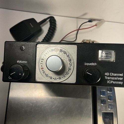 VINTAGE JC PENNY 981-6203 40 Ch CB TRANSCEIVER RADIO W/ ORIGINAL MIC & Mount - Zdjęcie 6 z 10