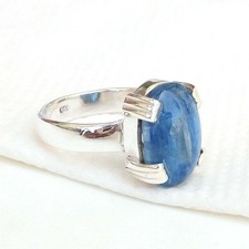 Natural Blue Kyanite Ring 925 Sterling Silver Handmade Kyanite Jewelry-R258