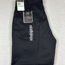 Perry Ellis Portfolio Modern-Fit Stretch Black Dress Pants 34x30 Business Office