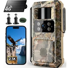 2.5K HD Solar Powered Trail Camera with Night Vision, 4G LTE Cell READ