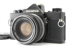  EXC 5 Olympus OM-1 35mm SLR Film Camera Black 50mm f/1.8 Lens From JAPAN
