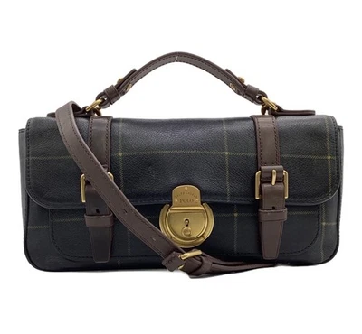 Sac à main POLO RALPH LAUREN 2 voies cuir vert femmes noirwatch sac à bandoul... - Photo 1/4