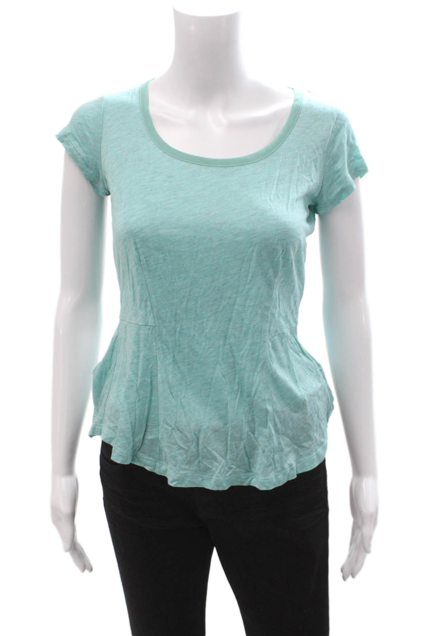 Splendid Womens Light Blue Basic Short Sleeve T-S… - image 1