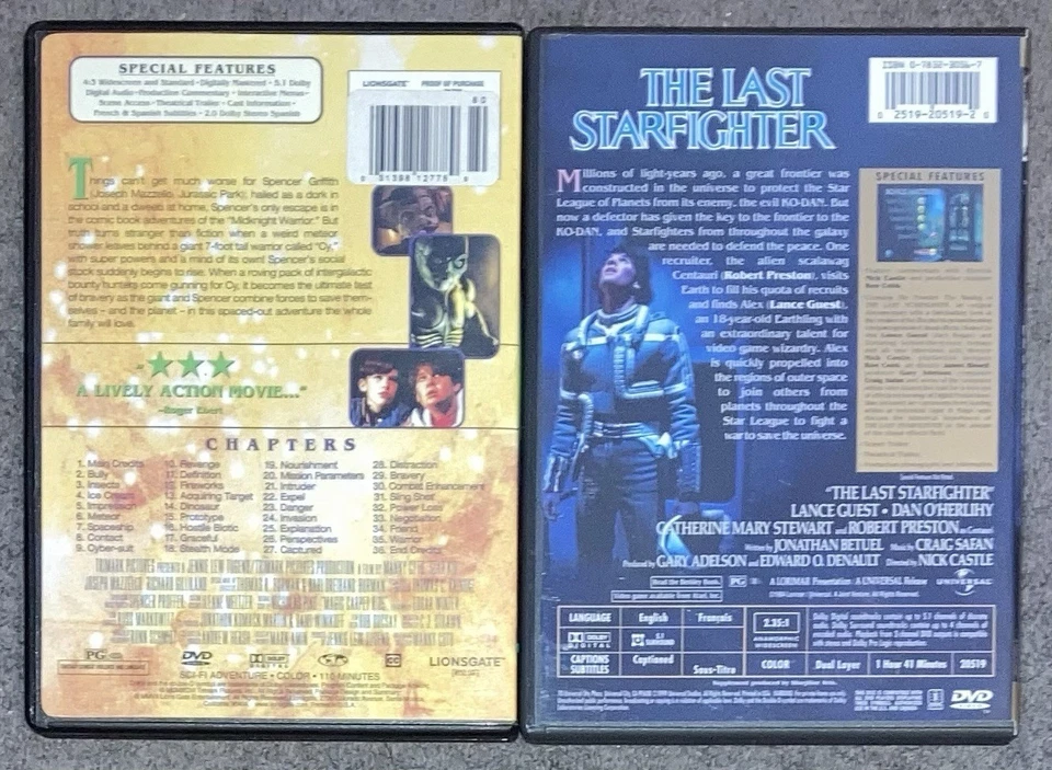 The Last Starfighter 1984/Star Kid 1997 DVD Sci-Fi Double Feature - Image 2 of 3