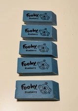 Lot of 5 Vtg Foohy Blueberry Erasers Unused