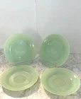 4x Vintage 1940s/50s Fire King Alice Pattern Jadeite 6" Saucers