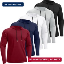 5 Pack Men's Fishing Shirts Long Sleeve UPF Sun Protection Hoodie Lightweight...