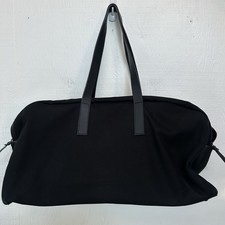 Everlane Weekend Duffle Bag Twill Black Leather Straps EUC
