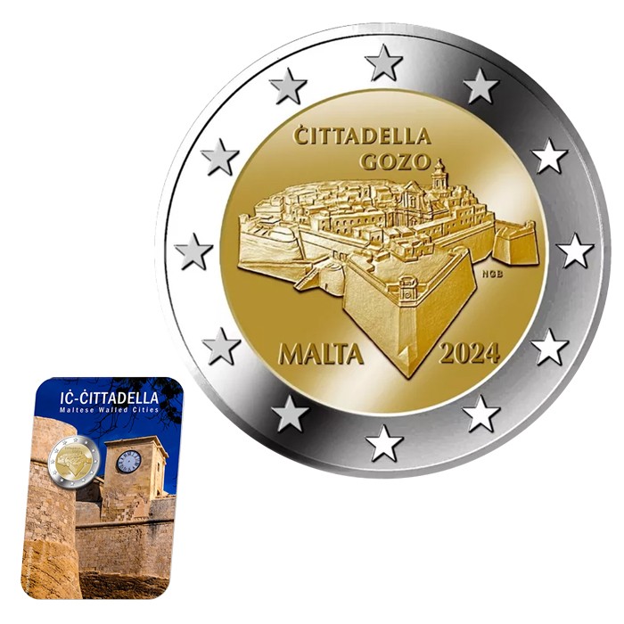 Malte Castello de Gozo, Blister - 2 Euros Commémo. BU 2024