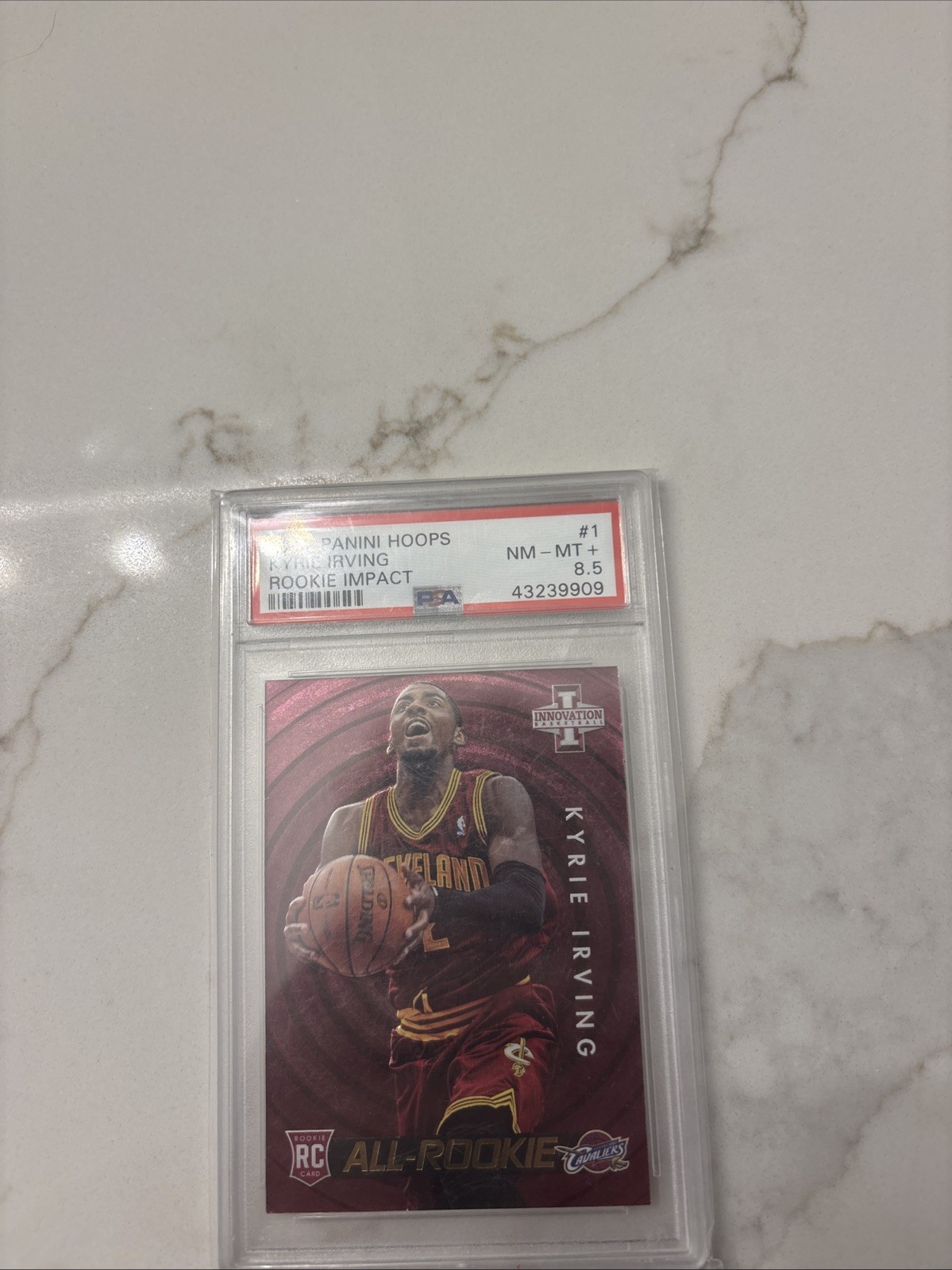 2012 Panini HOOPS Kyrie Irving Rookie Impact Cleveland Cavaliers #1 PSA 8