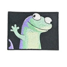 Lizard Lizard Meme Iron on Sew on Patch 3x2.5 Inch