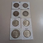 Lot Of 8 Silver Half Dollar Coins 4) 1964 Kennedy 4) Barber Silver Halfs 1899