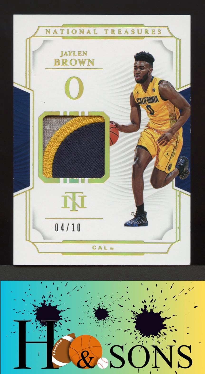 2019 National Treasures Collegiate Jaylen Brown Century Gold /10