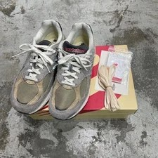 New Balance Sneakers Shoes M990TG3 Gray Made in USA Suede Mesh Men's US9.5 EX