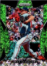 2019 Panini Prizm #68 Max Scherzer Lime Green Donut Circles Prizm /199 Blue Jays