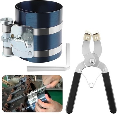 Car Engine Piston Ring Compressor Tool for 60-150mm,Piston Ring Compressor Kit w
