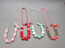 Girls Chunky Bead Adjustable Necklaces - Lot of 4