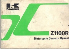 KAWASAKI Z1100R,Z1100 R,R1 EDDIE LAWSON REPLICA 1984 OWNERS MANUAL,HANDBOOK