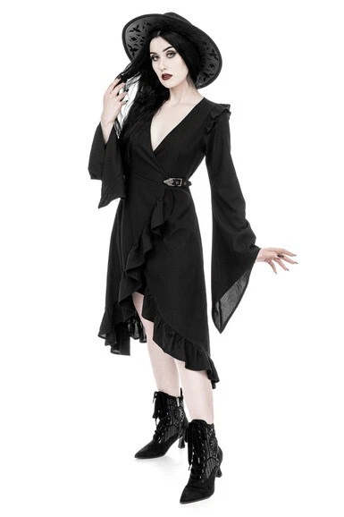 Vestido midi Restyle Cathedralis - Negro - Reino Unido 14 - Nuevo con etiquetas Foto 2 de 4