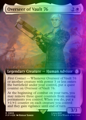 MTG Magic the Gathering Overseer of Vault 76 (896/1189) Fallout LP FOIL- SURGE