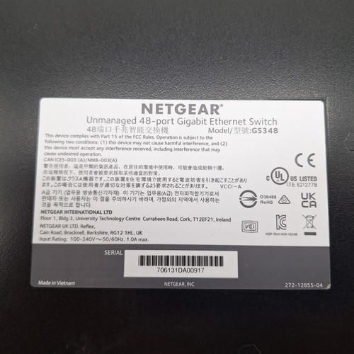 NETGEAR 48-Port Gigabit Ethernet Unmanaged Essentials Switch (GS348) *READ* - Picture 4 of 4