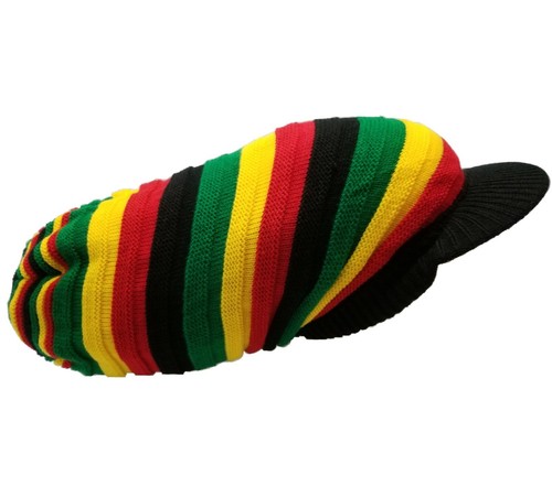 Sombrero Tam Rasta Fianza Visera Gorra Pico Rastas Temores Largos Corona Natty XL A XXL - Imagen 29 de 29
